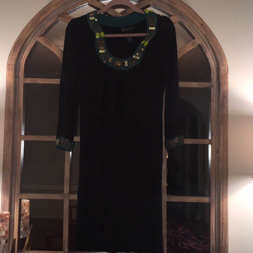 Bead black dress